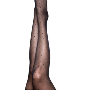 Ally - Polka Dot Thigh High - Size a - Black