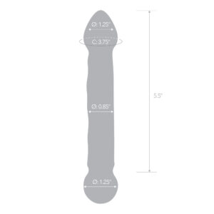 6.5 Inch Full Tip Textured Glass Dildo