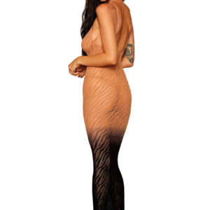 Bodystocking Gown - One Size - Black/copper