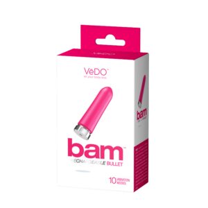 Bam Rechargeable Bullet - Hot in Bed Pink