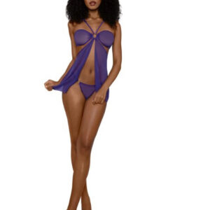 Babydoll Set With Panty - Os - Ultra Violet