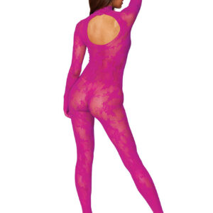 Bodystocking With Finger Gloves - One Size - Azalea
