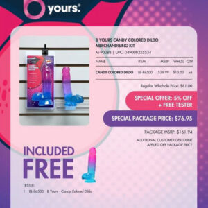 B Yours Candy Colored Dildo Merchandising Kit