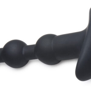 Bang - Vibrating Silicone Anal Beads and Remote Black